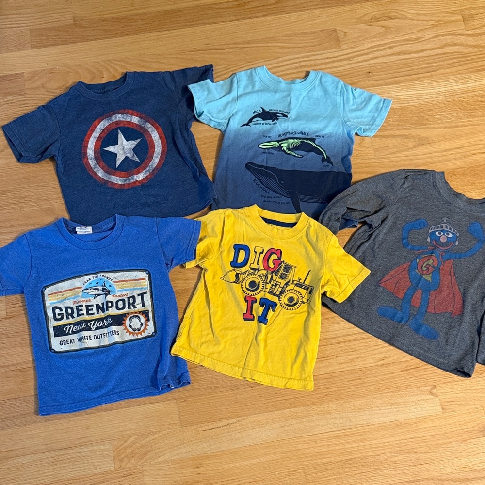 Kids Marvel & Assorted Graphic Tees, 5 pcs, size 3T
